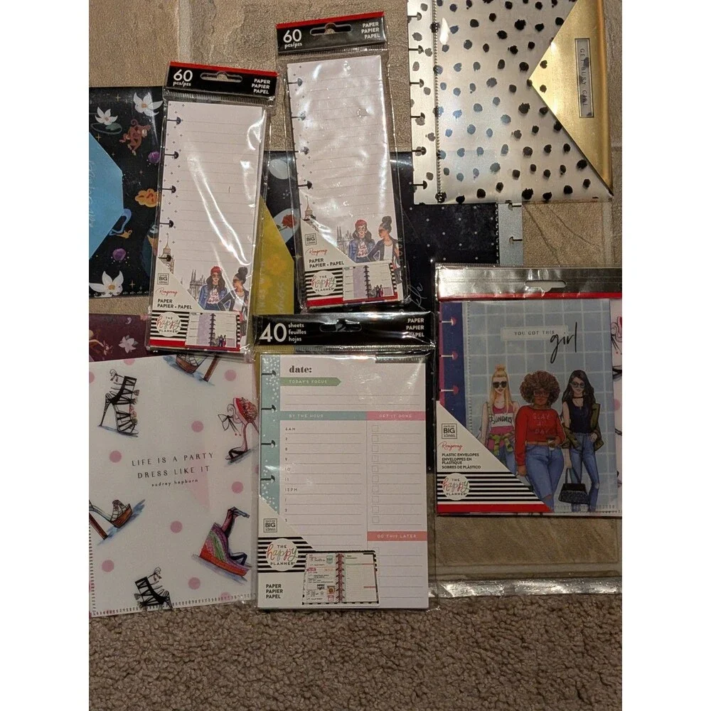 Happy Planner Supplies Bundle Some Sealed Disney Rongrong Filler Envelopes